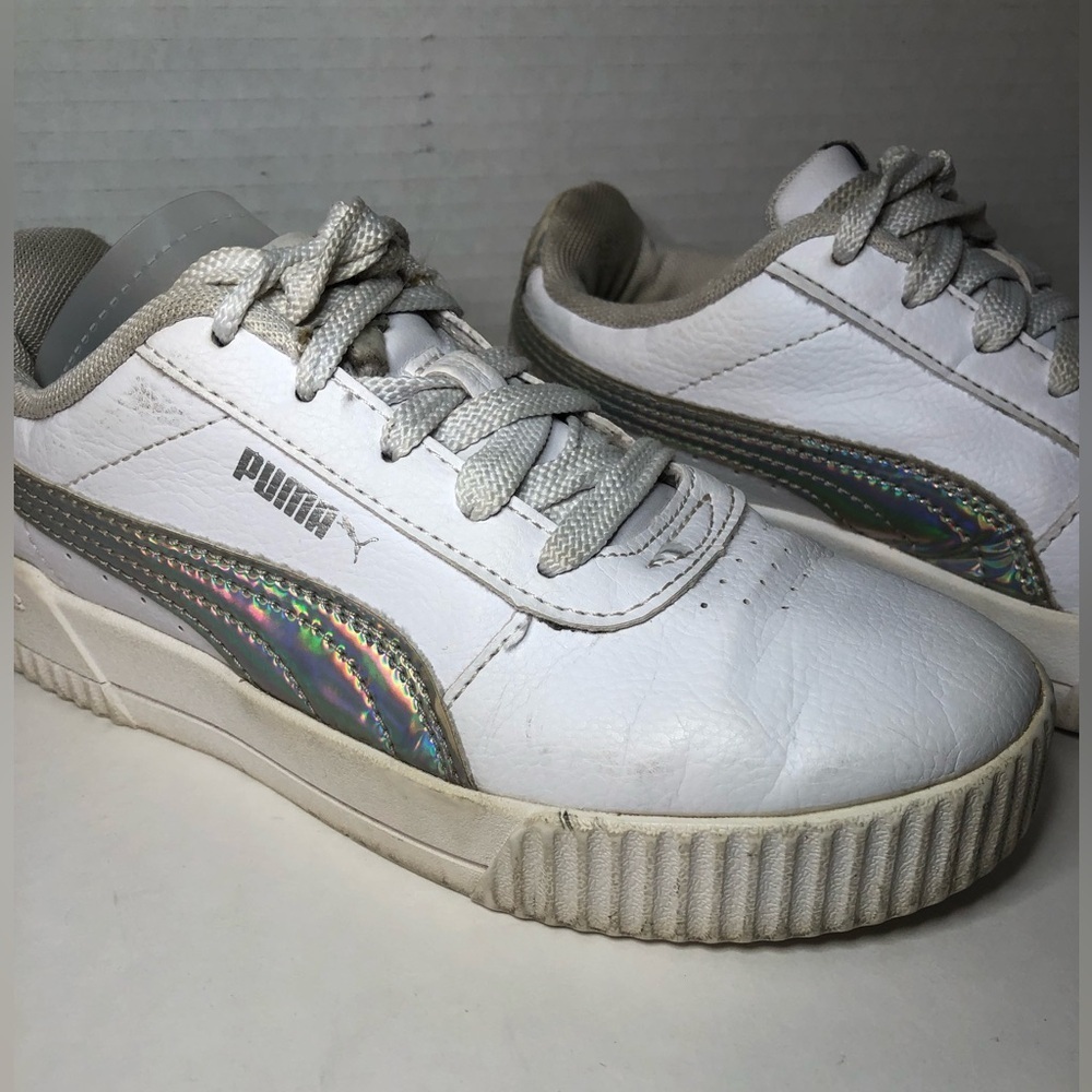 Puma White and Silver Sneakers - Picture 6 of 16